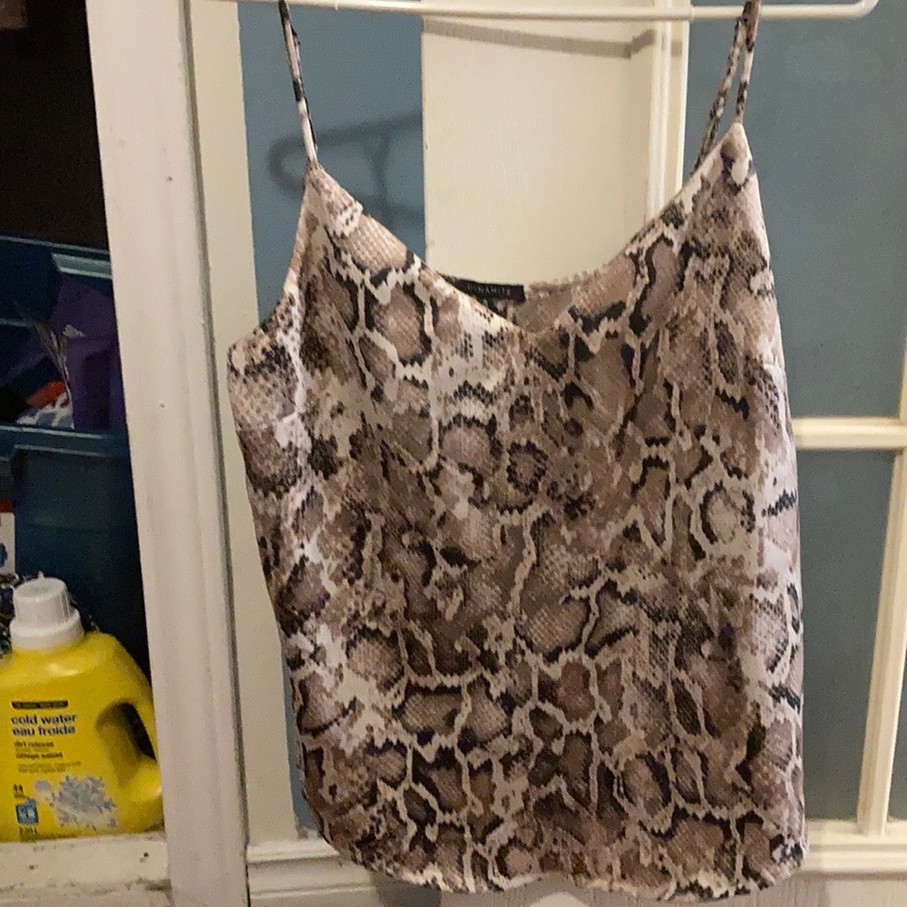 Faux snakeskin camisole